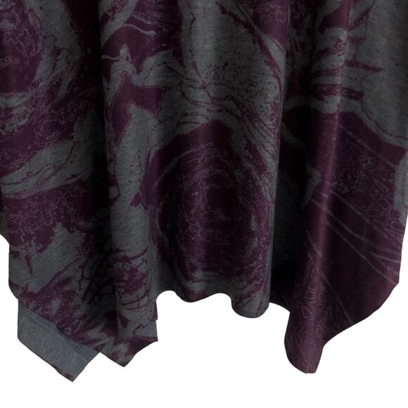 Soft Surroundings Women's Tunic Knit Top Size L Floral Purple Lagenlook Stretch - Picture 7 of 9